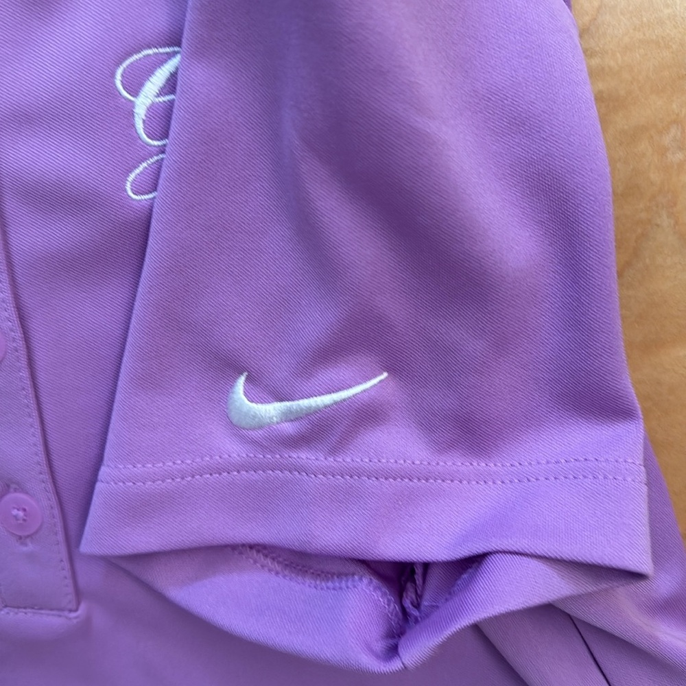 Nike Women's Lavender Button Down GOLF Shirt - Picture 3 of 8